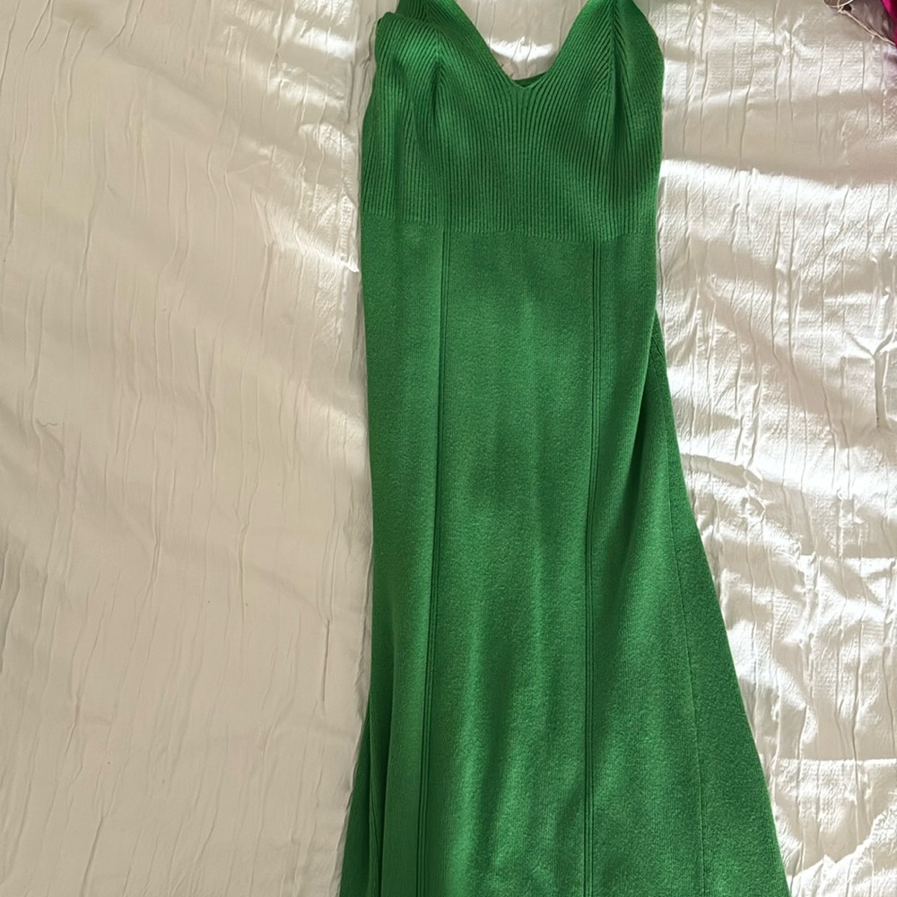 Green MANGO dress.
